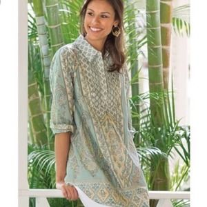 Soft Surroundings Tabitha Paisley & Floral Tunic